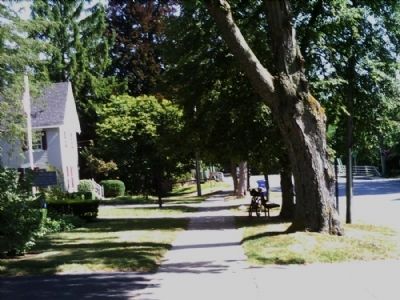 Pittsford Village Marker as seen facing North on n. Main image. Click for full size.