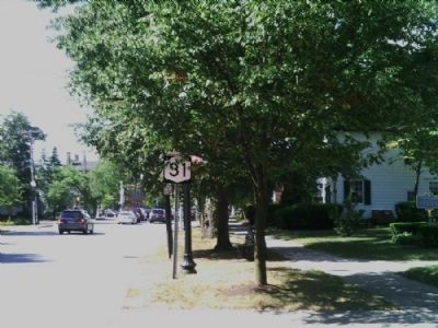Pittsford Village Marker as seen facing South on n. Main image. Click for full size.