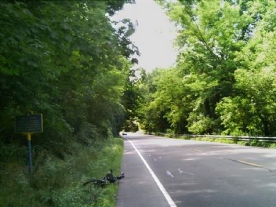Seneca Trail Marker as seen facing east on 96 image. Click for full size.