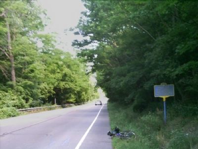 Seneca Trail Marker as seen facing west on 96 image. Click for full size.