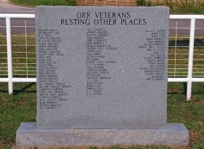 Orr Community Veterans Memorial (rear) image. Click for full size.