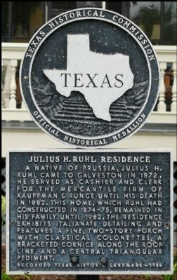 Julius H. Ruhl Residence Marker image. Click for full size.
