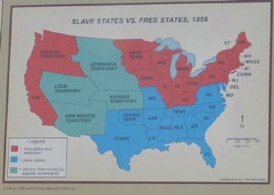 Map of Free and Slave States image. Click for full size.
