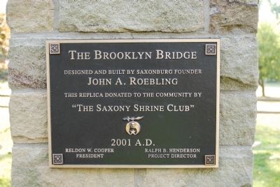 Brooklyn Bridge plaque image. Click for full size.