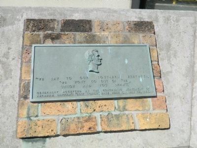 We say to our southern brethren Plaque 4 image. Click for full size.