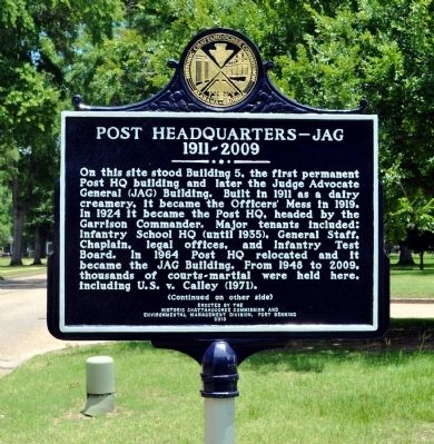 Post Headquarters -- JAG Marker image. Click for full size.
