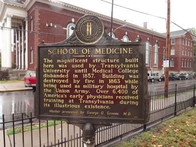 School of Medicine Marker (reverse) image. Click for full size.