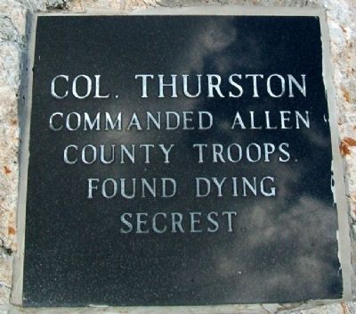 Colonel Thurston Marker. Click for full size. Colonel Thurston Marker image. Click for full size.