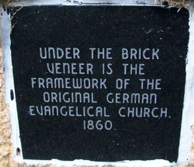 German Evangelical Church, 1860 Marker image. Click for full size.