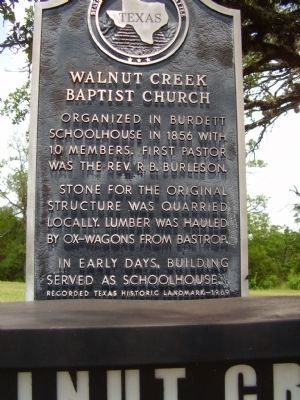 Walnut Creek Baptist Church Marker image. Click for full size.