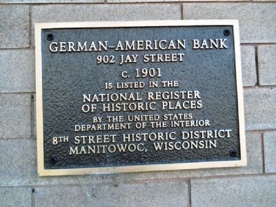 German-American Bank Marker. Click for full size. German-American Bank Marker image. Click for full size.