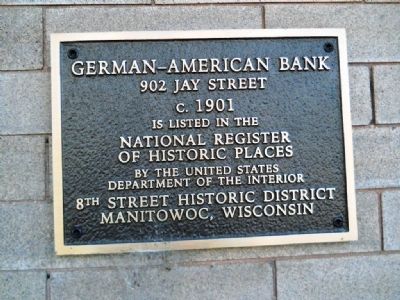 German-American Bank Marker image. Click for full size.