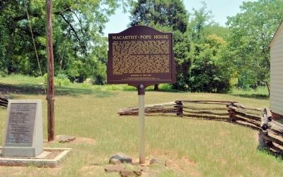 Macarthy~Pope House Marker, Side 1. Click for full size. Macarthy~Pope House Marker, Side 1 image. Click for full size.
