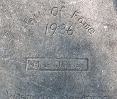 Walter Johnson Birth Site Hall of Fame Marker image. Click for full size.