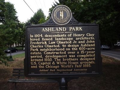 Ashland Park Marker image. Click for full size.
