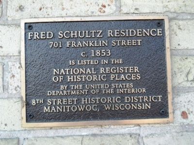 Fred Schultz Residence Marker. Click for full size. Fred Schultz Residence Marker image. Click for full size.