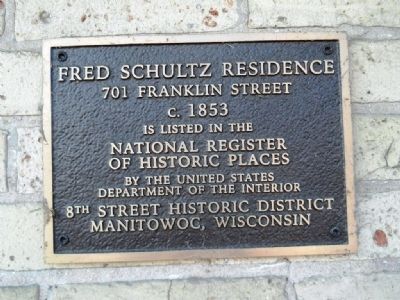 Fred Schultz Residence Marker image. Click for full size.