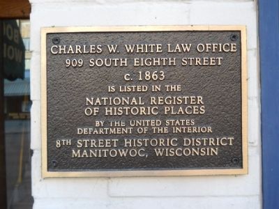 Charles W. White Law Office Marker image. Click for full size.