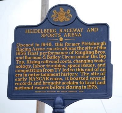 Heidelberg Raceway and Sports Arena Marker image. Click for full size.