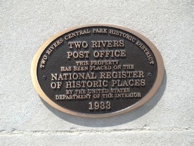 Two Rivers Post Office Marker image. Click for full size.