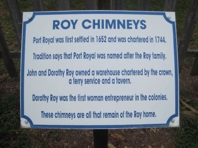 Marker at Roy Chimneys image. Click for full size.