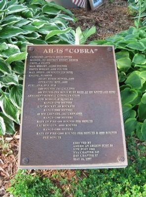 AH-1S "Cobra" Plaque image. Click for full size.