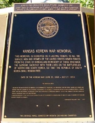 Kansas Korean War Memorial Dedication. Click for full size. Kansas Korean War Memorial Dedication image. Click for full size.