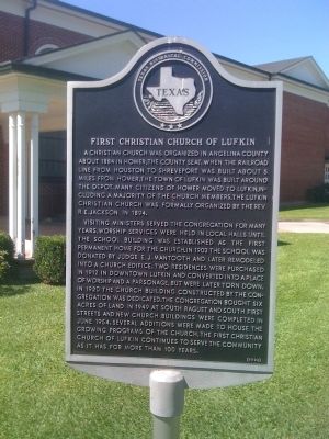 First Christian Church of Lufkin Marker image. Click for full size.