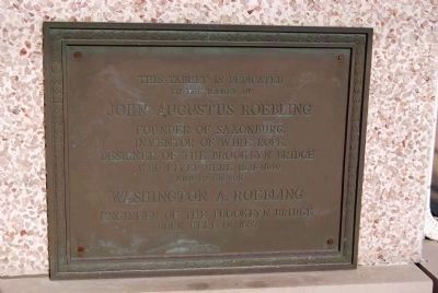 The Roeblings Plaque image. Click for full size.