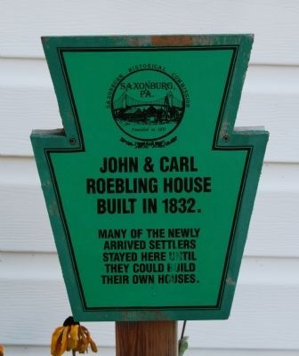 John and Carl Roebling House Marker image. Click for full size.
