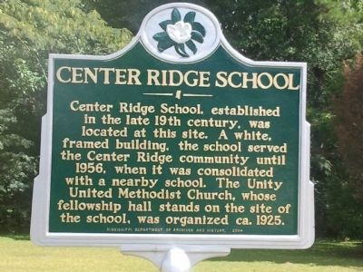 Center Ridge School Marker image. Click for full size.