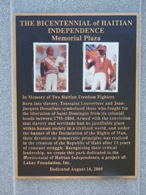 The Bicentennial of Haitian Independence Marker image. Click for full size.