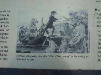 Roger Williams Landing 1636 Marker. Click for full size. Roger Williams Landing 1636 Marker image. Click for full size.