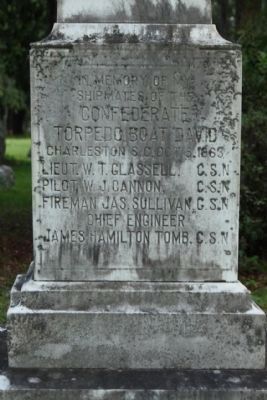 Confederate Torpedo Boat David Marker. Click for full size. Confederate Torpedo Boat David Marker image. Click for full size.