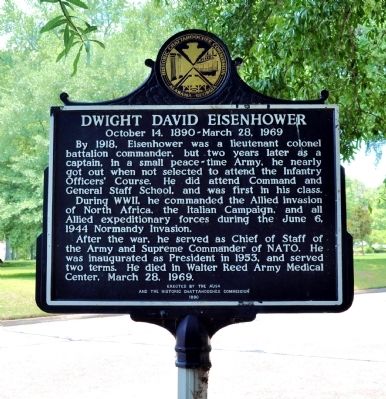 Dwight David Eisenhower Marker, Side 2. Click for full size. Dwight David Eisenhower Marker, Side 2 image. Click for full size.