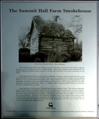 Summit Hall Farm Smokehouse Marker image. Click for full size.