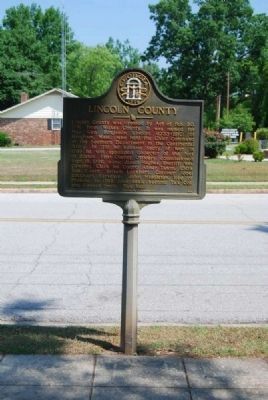 Lincoln County Marker<br>South Side image. Click for full size.