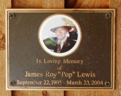 James Roy "Pop" Lewis<br>September 22, 1905 - March 23, 2004 image. Click for full size.