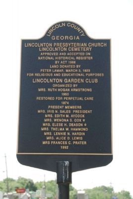 Lincolnton Presbyterian Church Marker image. Click for full size.
