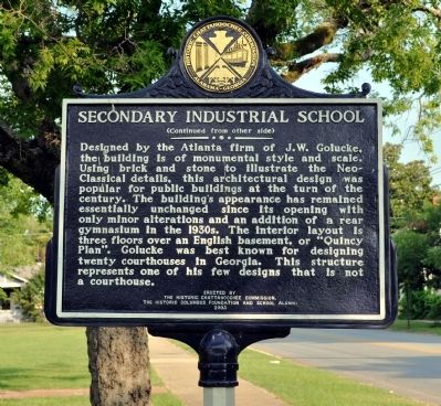 Secondary Industrial School Marker, Side 2 image. Click for full size.