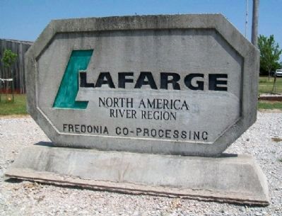 LaFarge Cement Plant Sign image. Click for full size.