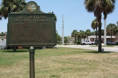First Settlers At Ruby, Florida Marker, seen near N 4th Street image. Click for full size.