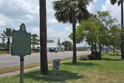First Settlers At Ruby, Florida Marker, looking west along Beach Blvd image. Click for full size.