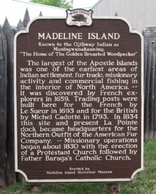 Madeline Island Marker image. Click for full size.