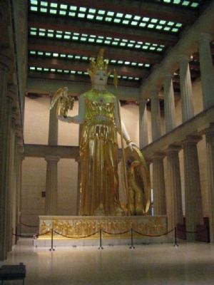 Athena inside the Parthenon.. Click for full size. Athena inside the Parthenon. image. Click for full size.