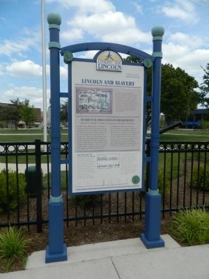 Lincoln and Slavery Marker. Click for full size. Lincoln and Slavery Marker image. Click for full size.