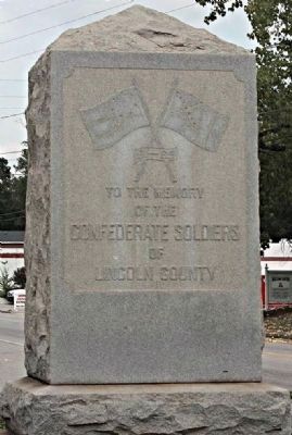 Lincoln County Confederate Monument Marker image. Click for full size.
