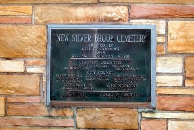 New Silver Brook Cemetery Dedication Plaque image. Click for full size.