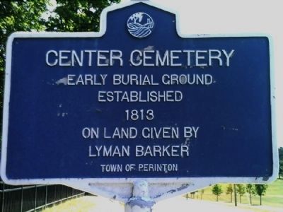 Center Cemetery Marker. Click for full size. Center Cemetery Marker image. Click for full size.