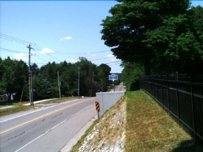 Center Cemetery Marker as seen facing West on Ayrault. Click for full size. Center Cemetery Marker as seen facing West on Ayrault image. Click for full size.